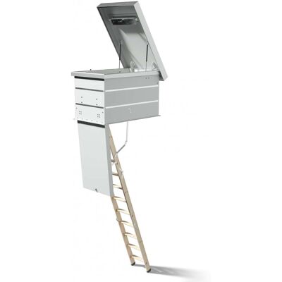 Dolle Flachdachausstieg mit Bodentreppe clickFIX® thermo 3-teilig 120x60cm mit U-Wert 0,38 Konstruktionshöhe 100,9-125cm Dolle Flachdachausstieg mit Bodentreppe clickFIX® thermo 3-teilig 120x60cm mit U-Wert 0,38 Konstruktionshöhe 100,9-125cm