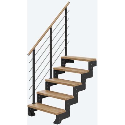 Dolle Modultreppe Gardentop Innen Eiche 5 Stufen 90-110cm Geschosshöhe 85cm Stufenbreite inkl. Geländer Dolle Modultreppe Gardentop Innen Eiche 5 Stufen 90-110cm Geschosshöhe 85cm Stufenbreite inkl. Geländer