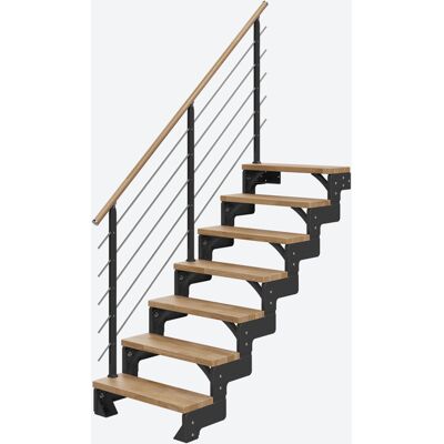 Dolle Modultreppe Gardentop Innen Eiche 7 Stufen 126-154cm Geschosshöhe 85cm Stufenbreite inkl. Geländer Dolle Modultreppe Gardentop Innen Eiche 7 Stufen 126-154cm Geschosshöhe 85cm Stufenbreite inkl. Geländer