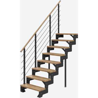 Dolle Modultreppe Gardentop Innen Eiche 8 Stufen 144-176cm Geschosshöhe 85cm Stufenbreite inkl. Geländer Dolle Modultreppe Gardentop Innen Eiche 8 Stufen 144-176cm Geschosshöhe 85cm Stufenbreite inkl. Geländer