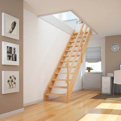 DOLLE - Faro - Buche - 243-299cm - Raumsparende Treppe DOLLE - Faro - Buche - 243-299cm - Raumsparende Treppe