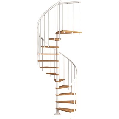 Dolle Spindeltreppe Montreal Eiche/weiß 252-282cm Geschosshöhe Ø140cm Dolle Spindeltreppe Montreal Eiche/weiß 252-282cm Geschosshöhe Ø140cm