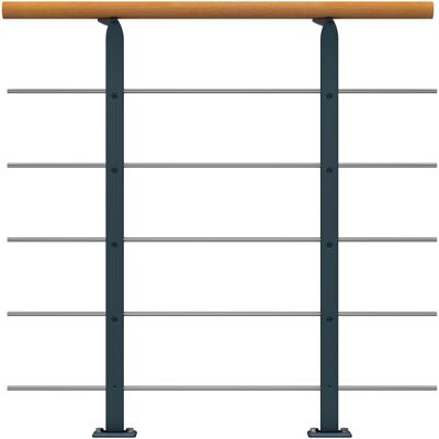 Dolle Brüstungsgeländer Erweiterungs-Set - Buche Unterkonstruktion Anthrazit - Frankfurt, Hamburg, Berlin, Sydney Dolle Brüstungsgeländer Erweiterungs-Set - Buche Unterkonstruktion Anthrazit - Frankfurt, Hamburg, Berlin, Sydney