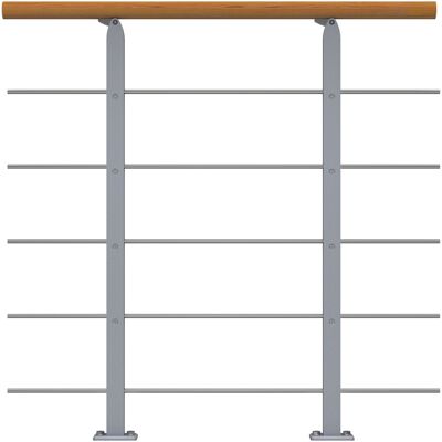 Dolle Brüstungsgeländer Erweiterungs-Set - Eiche Unterkonstruktion Perlgrau - Frankfurt, Hamburg, Berlin, Sydney Dolle Brüstungsgeländer Erweiterungs-Set - Eiche Unterkonstruktion Perlgrau - Frankfurt, Hamburg, Berlin, Sydney