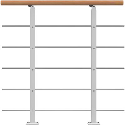 Dolle Brüstungsgeländer Erweiterungs-Set - Eiche weiß Unterkonstruktion Weiß - Frankfurt, Hamburg, Berlin, Sydney Dolle Brüstungsgeländer Erweiterungs-Set - Eiche weiß Unterkonstruktion Weiß - Frankfurt, Hamburg, Berlin, Sydney
