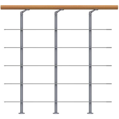 Dolle - Brüstungsgeländer Edelstahl Erweiterungs-Set - Buche Dolle - Brüstungsgeländer Edelstahl Erweiterungs-Set - Buche