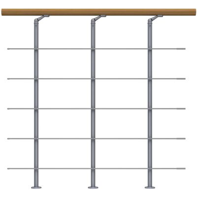 Dolle Brüstungsgeländer Edelstahl Erweiterungs-Set in Eiche Unterkonstruktion Perlgrau - Cork, Dublin, Basel Dolle Brüstungsgeländer Edelstahl Erweiterungs-Set in Eiche Unterkonstruktion Perlgrau - Cork, Dublin, Basel