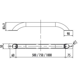 Hailo Professional Hailo Haltegriff Edelstahl 750mm Länge