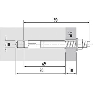 Hailo Professional Hailo Hilti Bolzenanker zur Befestigung von Leitern und Halterung aus verzinktem Stahl (1 Stück) Hailo Professional Hailo Hilti Bolzenanker zur Befestigung von Leitern und Halterung aus verzinktem Stahl (1 Stück)