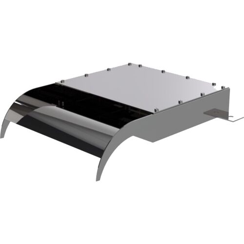 Eichenwald Ideal Edelstahl Eichenwald Modell 71 Wasserattraktion Wasserfall Cascade mit RGB-Beleuchtung 300x400x60mm