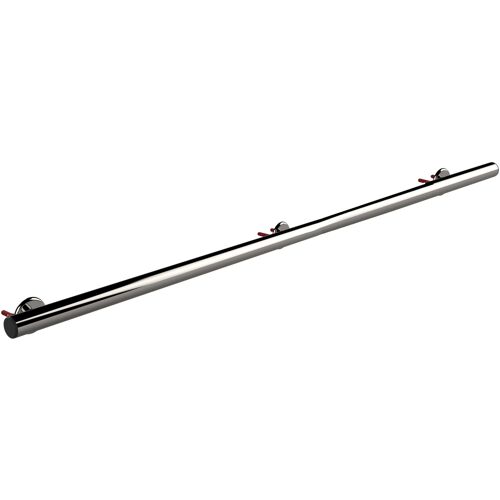 Eichenwald Ideal Edelstahl Eichenwald Modell 14.1 Haltestangen Länge 2,0m mit 3 schrägen Stützen