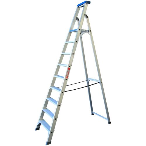 ASC Group ASC Stufenstehleiter BT-9 einseitig 9 Stufen mit 4,28m Arbeitshöhe