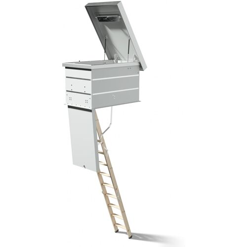 Dolle Flachdachausstieg mit Bodentreppe clickFIX® thermo 3-teilig 140x70cm mit U-Wert 0,38 Konstruktionshöhe 100,9-125cm