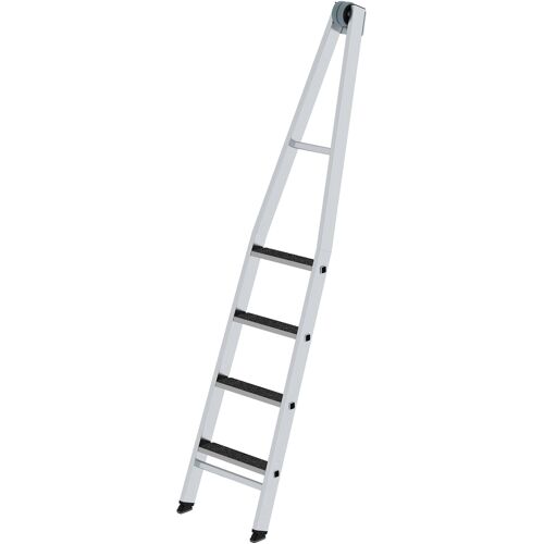 Munk Günzburger Steigtechnik MUNK Stufen-Glasreinigerleiter mit nivello-Traverse clip-step R13, 4-stufiges Oberteil