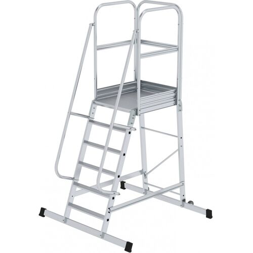 Munk Günzburger Steigtechnik MUNK Podesttreppe einseitig begehbar fahrbar 6 Stufen