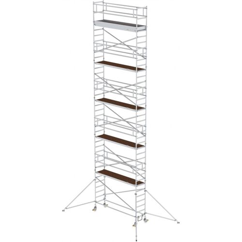 Munk Günzburger Steigtechnik MUNK Aluminium-Rollgerüst mit Ausleger 3,00x0,75m Plattform 12,35m AH
