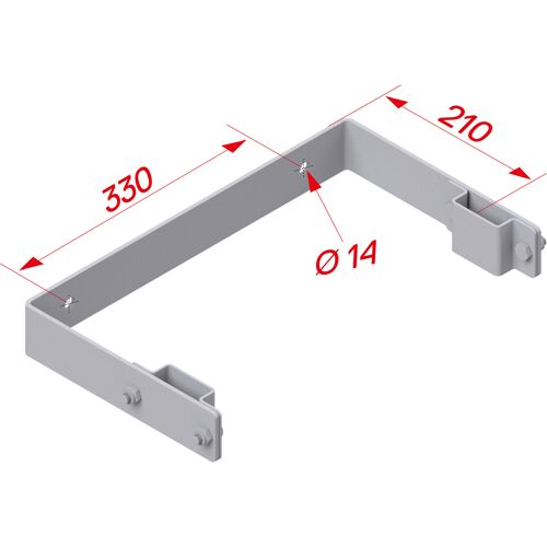 Hymer Wandhalter U-Form Stahl verzinkt Länge 330mm