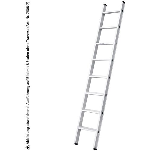Iller Leiter Iller Stufen-Anlegeleiter Alu Ergo Plus mit Traverse und 20 Stufen 6,50m AH
