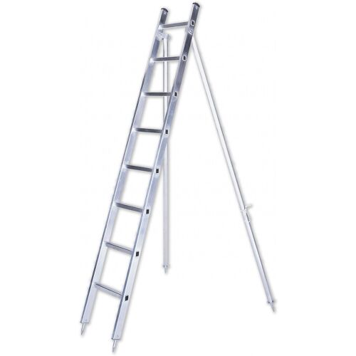 Iller Leiter Iller Obstbaumleiter 6,00m AH, 1-teilig mit Stützen und 18 Sprossen