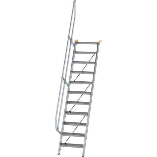 Munk Günzburger Steigtechnik MUNK Treppe 60° inkl. einen Handlauf, 600mm Stufenbreite, 11 Stufen