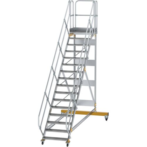 Munk Günzburger Steigtechnik MUNK Plattformtreppe fahrbar 45° Stufenbreite 800mm 16 Stufen