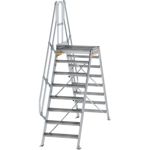 Munk Günzburger Steigtechnik MUNK Überstieg 60° inkl. einen Handlauf, Stufenbreite 800mm, 2x8 Stufen