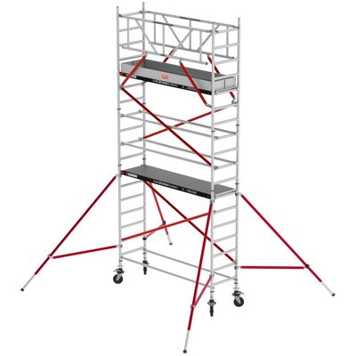 Altrex Fahrgerüst RS Tower 51 Aluminium mit Holz-Plattform 6,20m AH schmal 0,75x2,45m Altrex Fahrgerüst RS Tower 51 Aluminium mit Holz-Plattform 6,20m AH schmal 0,75x2,45m