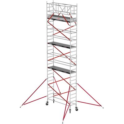 Altrex Fahrgerüst RS Tower 51 Aluminium mit Holz-Plattform 9,20m AH schmal 0,75x2,45m Altrex Fahrgerüst RS Tower 51 Aluminium mit Holz-Plattform 9,20m AH schmal 0,75x2,45m