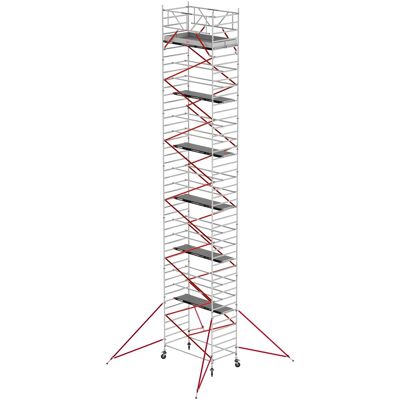 Altrex Fahrgerüst RS Tower 52 Aluminium mit Holz-Plattform 14,20m AH 1,35x1,85m Altrex Fahrgerüst RS Tower 52 Aluminium mit Holz-Plattform 14,20m AH 1,35x1,85m