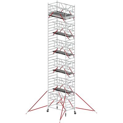Altrex Fahrgerüst RS Tower 52-S Aluminium mit Safe-Quick und Holz-Plattform 12,20m AH 1,35x1,85m Altrex Fahrgerüst RS Tower 52-S Aluminium mit Safe-Quick und Holz-Plattform 12,20m AH 1,35x1,85m