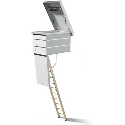 Dolle Flachdachausstieg mit Bodentreppe clickFIX® thermo 3-teilig 140x70cm mit U-Wert 0,38 Konstruktionshöhe 100,9-125cm Dolle Flachdachausstieg mit Bodentreppe clickFIX® thermo 3-teilig 140x70cm mit U-Wert 0,38 Konstruktionshöhe 100,9-125cm