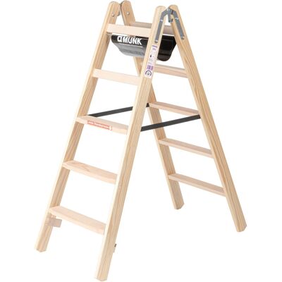 MUNK Leiter - 2700 mm Doppelholzstufenleiter - Professionell MUNK Leiter - 2700 mm Doppelholzstufenleiter - Professionell