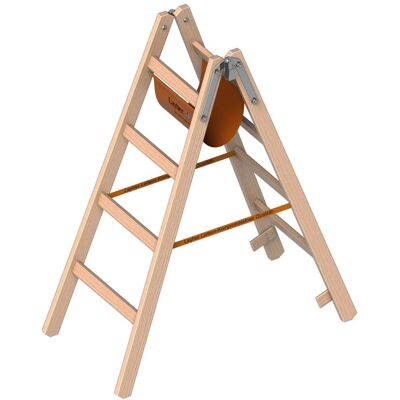 Layher 1053 Holzstehleiter nach Ö-Norm Z1501 2x4 Sprossen Layher 1053 Holzstehleiter nach Ö-Norm Z1501 2x4 Sprossen