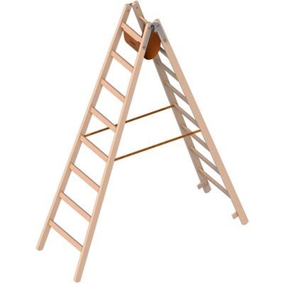 Layher 1053 Holzstehleiter nach Ö-Norm Z1501 2x8 Sprossen Layher 1053 Holzstehleiter nach Ö-Norm Z1501 2x8 Sprossen
