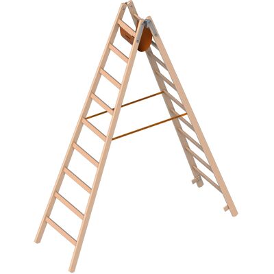 Layher 1053 2x9 Sprossen - Holzstehleiter Layher 1053 2x9 Sprossen - Holzstehleiter