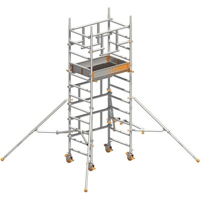 Layher Rollgerüst Solotower mit dem Sicherheitsaufbau P2 Safety Plus 4,15m AH Layher Rollgerüst Solotower mit dem Sicherheitsaufbau P2 Safety Plus 4,15m AH