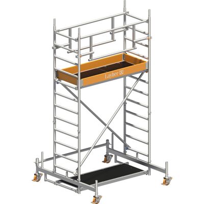 Layher Rollgerüst Uni Leicht P2 Safety Plus mit Doppelgeländer 4,26m AH Layher Rollgerüst Uni Leicht P2 Safety Plus mit Doppelgeländer 4,26m AH