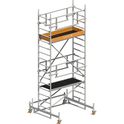 Layher Rollgerüst Uni Leicht P2 Safety Plus mit Doppelgeländer 5,26m AH Layher Rollgerüst Uni Leicht P2 Safety Plus mit Doppelgeländer 5,26m AH