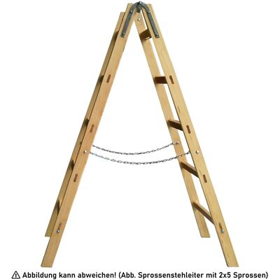 Www Holz Sprossenstehleiter mit Eimerhaken 2x5 Sprossen Www Holz Sprossenstehleiter mit Eimerhaken 2x5 Sprossen