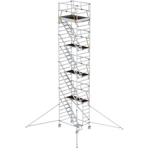 Munk Günzburger Steigtechnik MUNK Rollgerüst SG mit Schrägaufstiegen 1,35x1,80m und Ausleger 10,39m AH