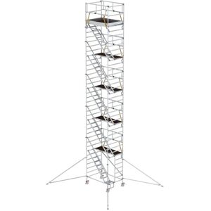 Munk Günzburger Steigtechnik MUNK Rollgerüst SG mit Schrägaufstiegen 1,35x1,80m und Ausleger 12,35m AH