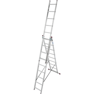 Krause Corda Aluminium-Vielzweckleiter 3x9 Sprossen