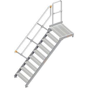 Layher 112 Treppe mit Plattform 45° 80cm 9 Stufen