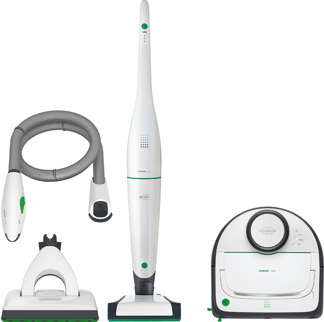 Vorwerk Kobold VB100 Akku-Staubsauger & VR300 Saugroboter Komfort-Set