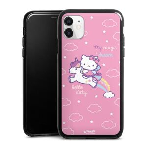 Apple iPhone 11 Handy Silikon Hülle Case schwarz Handyhülle Official Licensed Product Einhorn Hello Kitty