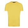 KITARO Casual Fit T-Shirt Rundhals gelb, Einfarbig XL