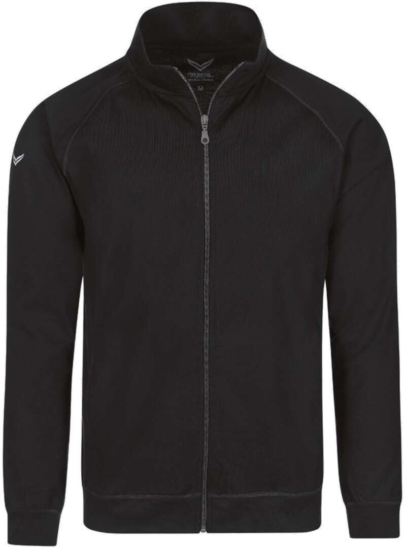 TRIGEMA Comfort Fit Sweatjacke schwarz, Einfarbig