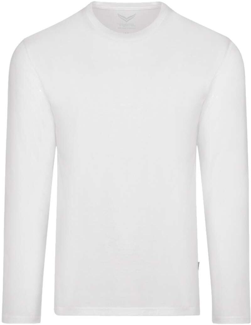 TRIGEMA Comfort Fit Longsleeve weiss, Einfarbig