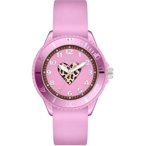 s.Oliver Kinderuhr mit süßem Leo Detail SO-4507-PQ