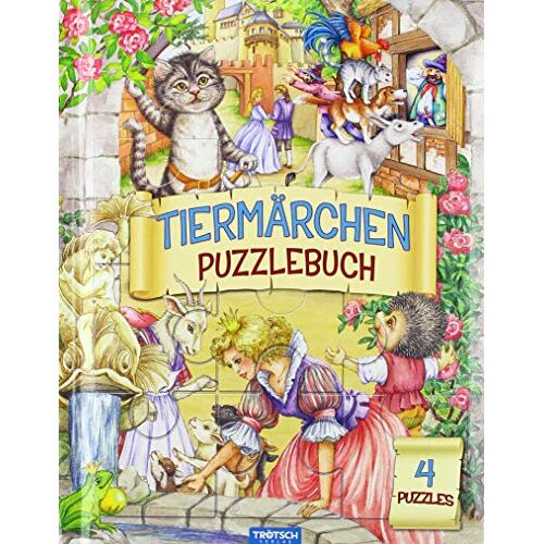 Trötsch Verlag - Puzzlebuch Tiermärchen: 4 Puzzle, je 12-teilig - Preis vom 09.01.2022 05:59:14 h